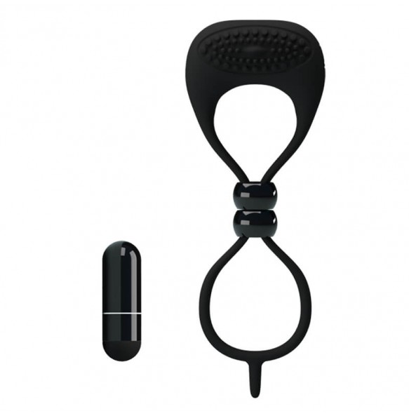 PRETTY LOVE - LOCKER 8 Shape Adjustable Cock Ring (Battery - Black)